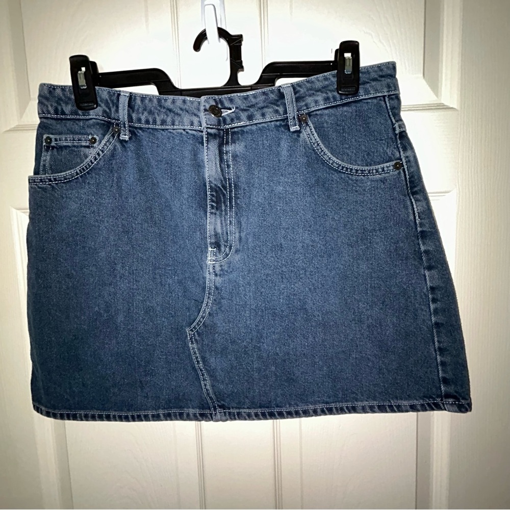 Topshop Blue Denim Mini Skirt Women’s 12